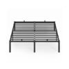 150 x 200 cm Metal bed frame with under bed storage for modern guest rooms Ink Black