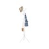 Freestanding metal coat rack with hooks Cloud White