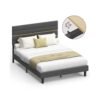 Double Bed frame with adjustable upholstered headboard