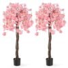 163CM Tall Artificial Cherry Blossom Tree with Flowers Set of 2-Pink