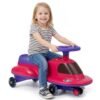 Wiggle Car with Under-seat Storage and LED Flashing Wheels-Pink