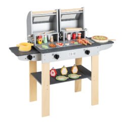 Wooden Kids Barbecue Grill Playset with Abundant Grilling Tools for 3+