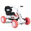 Kids Pedal Go Kart 4 Wheel with 2-Position Seat & Wear-Resistant Wheels-White