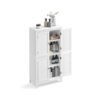 Bathroom Cabinet with 4 Doors Adjustable Shelves White