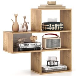 Concave/Convex Bookshelf for Living Room Bedroom Study Office-A