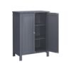 Bathroom Furniture Storage Cabine 2 Adjustable Shelves 30 x 60 x 80 cm Grey