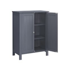 Bathroom Furniture Storage Cabine 2 Adjustable Shelves 30 x 60 x 80 cm Grey