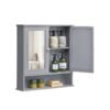 Bathroom Cabinet with Mirror 13 x 56.5 x 58.5 cm Dove Grey