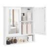 Bathroom Cabinet with Mirror 13 x 56.5 x 58.5 cm White