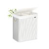 Laundry Basket with Lid Volume 100L White