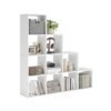 10-Cube Bookcase Storage Organiser for Decorations 29 x 129.5 x 129.5 cm White