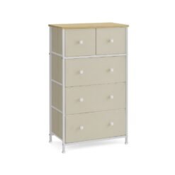 Fabric 5-Drawer Storage Organiser Unit