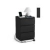 KAILYN Collection - Bedside Table with Power Strip Ebony Black