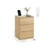 KAILYN Collection - Bedside Table with Power Strip Straw Yellow