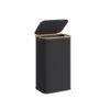 Laundry Hamper with Lid 26.4 Gal. (100 L) 42 x 32 x 70.5 cm Ink Black