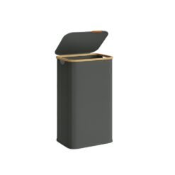 Laundry Hamper with Lid 26.4 Gal. (100 L) 42 x 32 x 70.5 cm Slate Grey