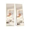 Full Length Mirror Rectangle Full Body Floor Mirror with Stand 160 x 50 cm, Pale Gold