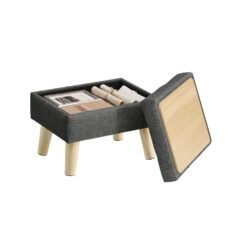Storage Ottoman Foot Stool 30 x 40 x 29 cm Slate Grey