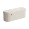 Storage Ottoman Bench Storage Chest 110 L Capacity 38 x 110 x 38 cm Cream White