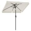2 x 1.5 m Rectangular Patio Umbrella with 30° Tilt in 2 Directions Beige