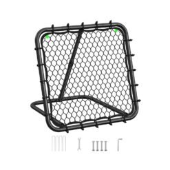 Football Rebounder Net for Kids Training and Practice Ink Black