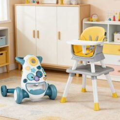 6-in-1 Baby High Chair and Montessori Baby Walker Combo