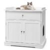 Cat Furniture with Cat litter box enclosure Semi-auto Open-top Cat Litter Box and 179cm Cat Tree