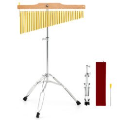 36-Bar Chimes Percussion Instrument with Portable Bag-Golden