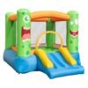 Inflatable Bounce House 2-in-1 Monster Themed Kids Bouncer with Slide (without Blower)