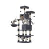 Cat Tree 168 cm Large Cat Tower Condo with 13 Scratching Posts Smoky Grey
