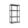 Shelving Unit 40 x 80 x 160 cm Greige and Black