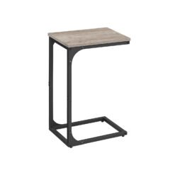 C-Shaped Side Table Heather Greige and Black