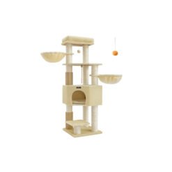 Cat Tree for Large Cats Sand Beige and Beige