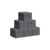 Set of 6 Foldable Storage Organiser Boxes Slate Grey