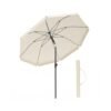 1.8m Garden Parasol with 30° Tilt in 2 Directions and Portable Carry Bag Beige