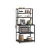Kitchen Storage Rack 40 x 60 x 167 cm Charcoal Grey and Ink Black