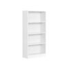 4 Tier Bookcase with Adjustable Shelves White