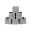 Set of 6 Grey Foldable Storage Organizer Cubes