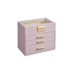 4-Tier Jewellery Box Lavender Purple and Gold Colour