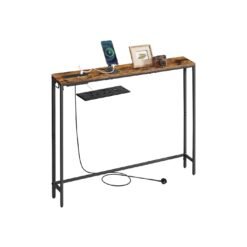 Slim Console Table with Charging Station