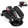Under Desk Elliptical Pedal Exerciser Adjustable Magnetic Resistance and Whisper Quiet-Red