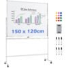 Double-Sided Magnetic Dry Erase Board with Stand-White