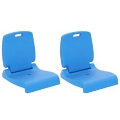 Set of 2 Poolside Chairs with Handle and Back Support-Blue