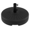 51 CM Round Patio Umbrella Base Fillable Stand with 2 Couplers-Black