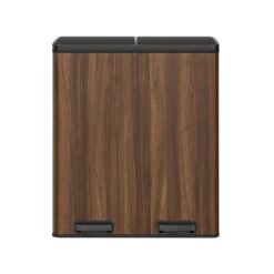 Kitchen Pedal Bin, 2-Compartment Recycling Rubbish Bin with Soft Close Lids, for Home