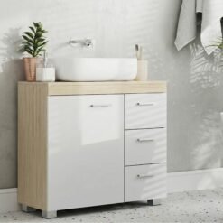 Under Sink Bathroom Cabinet, Storage Cabinet, with 3 Drawers