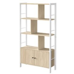 Storage Shelf, Bookshelf with Cabinet for Living Room