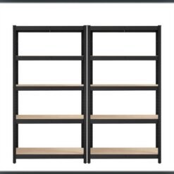 5-Tier Shelving Units Set of 2, Steel Shelving Unit for Storage, for Garage