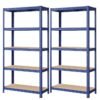 5-Tier Shelving Units Set of 2, Steel Shelving Unit for Storage