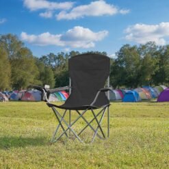 Set of 2 Folding Camping Chairs, Heavy-Duty Outdoor Chairs, with Cup Holder